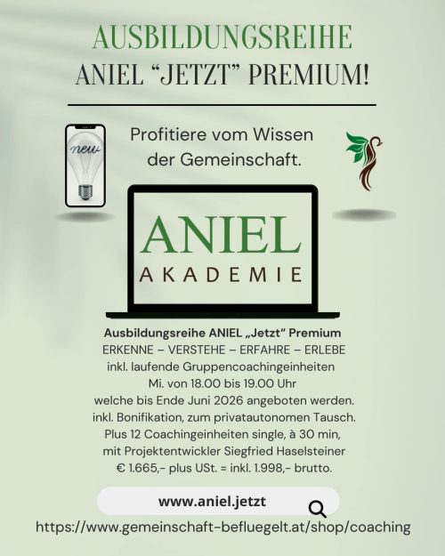 Ausbildungsreihe Aniel Jetzt Premium