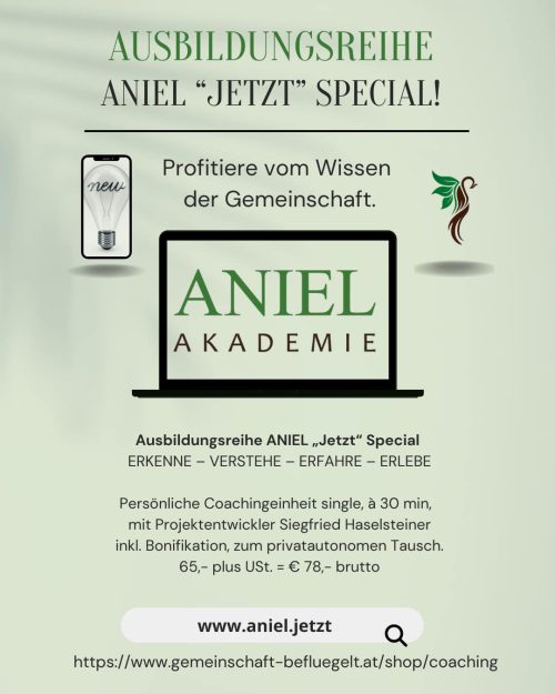 Ausbildungsreihe Aniel Jetzt Special